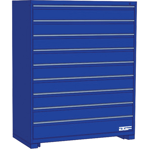 Modular Drawer Cabinet, 9 Drawers, 60" W x 24" D x 60" H, Blue Dufferin Supply