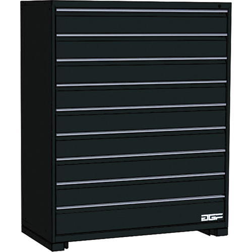 Armoire &agrave; tiroirs modulaire, 9 tiroirs, 48" la x 24" p x 60" h, Noir Dufferin Supply