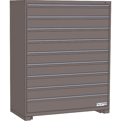Modular Drawer Cabinet, 9 Drawers, 24" W x 28" D x 60" H, Grey Dufferin Supply