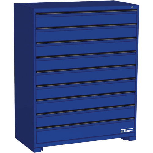Modular Drawer Cabinet, 9 Drawers, 48" W x 24" D x 60" H, Blue Dufferin Supply