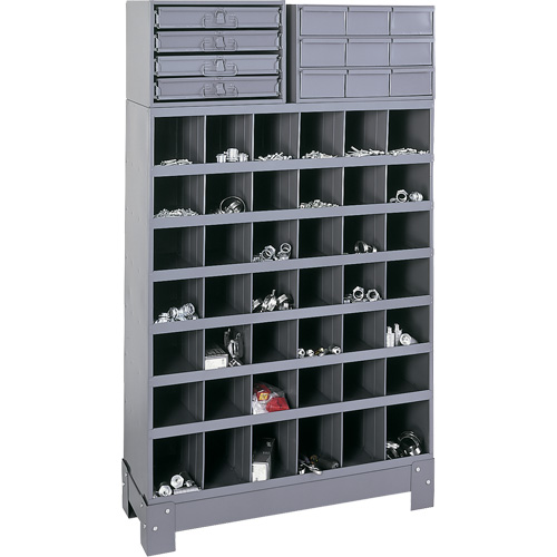 Unit&eacute; de stockage modulaire pour petites pi&egrave;ces, Acier, 13 tiroirs, 33-3/4" x 12-1/4" x 59", Gris Dufferin Supply