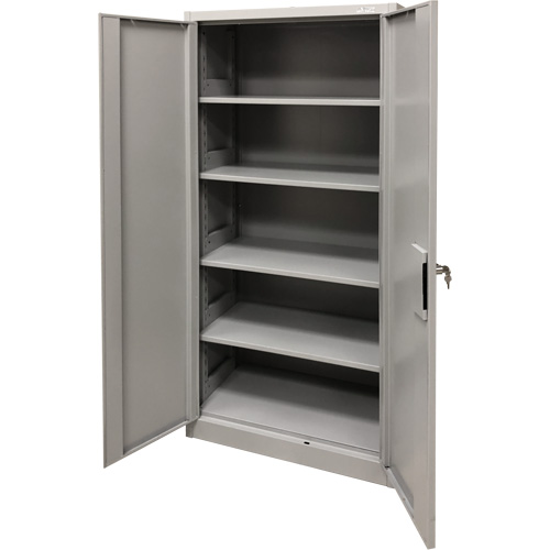 Storage Cabinet, Steel, 4 Shelves, 78" H x 36" W x 24" D, Grey Dufferin Supply