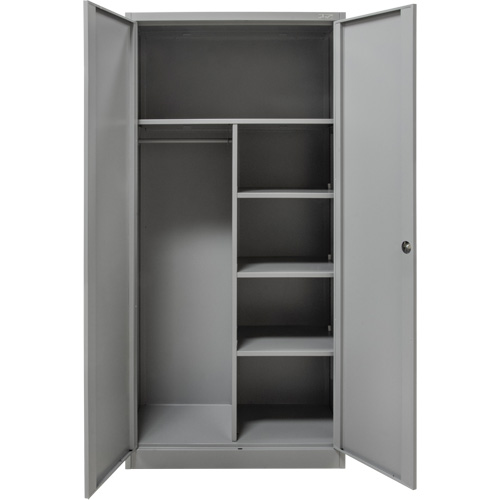 Combination Storage Cabinet, 36" W x 18" D x 72" H, Grey Dufferin Supply