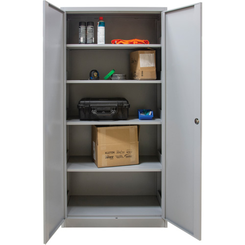 Armoires de rangement Hi-Boy, Acier, 4 Tablettes, 72" h x 36" la x 18" P, Gris Dufferin Supply