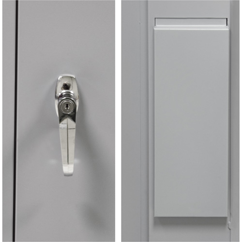 Armoire garde-robe, Acier, 36" la x 18" p x 72" h, Gris Dufferin Supply