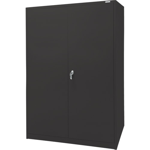 Armoire d'entreposage, Acier, 4 Tablettes, 78" h x 48" la x 24" P, Noir Dufferin Supply