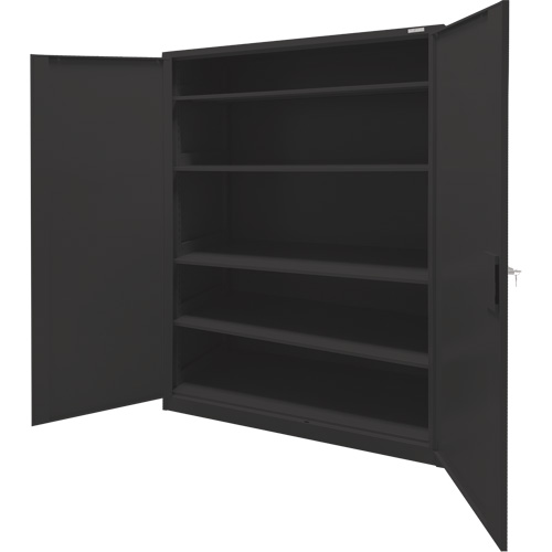 Armoire d'entreposage, Acier, 4 Tablettes, 78" h x 48" la x 24" P, Noir Dufferin Supply