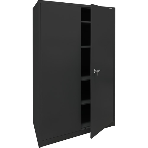 Armoire d'entreposage, Acier, 4 Tablettes, 78" h x 48" la x 24" P, Noir Dufferin Supply