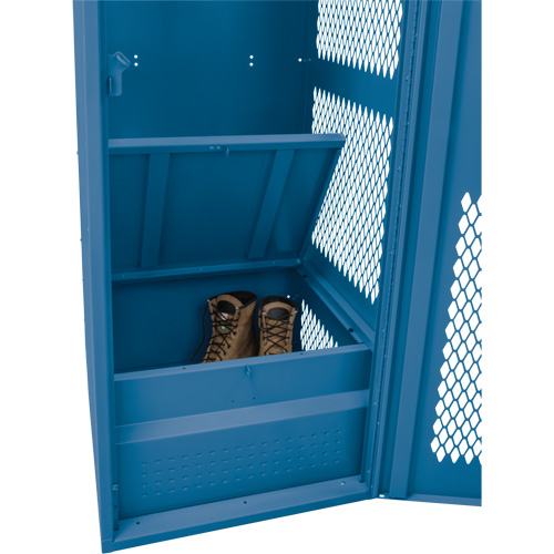 Casier pour &eacute;quipement avec porte, Acier, 24" la x 18" p x 72" h, Bleu fonc&eacute; Dufferin Supply