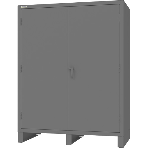 Armoire avec portes encastr&eacute;es, Acier, 4 Tablettes, 78" h x 60" la x 30" P, Gris Dufferin Supply