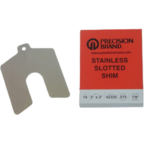 Assortiments de cales d'&eacute;paisseur &agrave; rainure, 4" lo x &eacute;paisseur 0,001"- 0,125", 4" la, Acier inoxydable Dufferin Supply