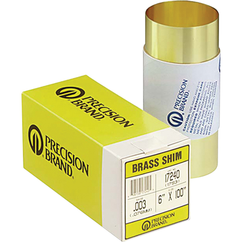 Slotted Shim Assortments, 3" L x 0.001"- 0.125" Thickness, 3" W, Stainless Steel Dufferin Supply