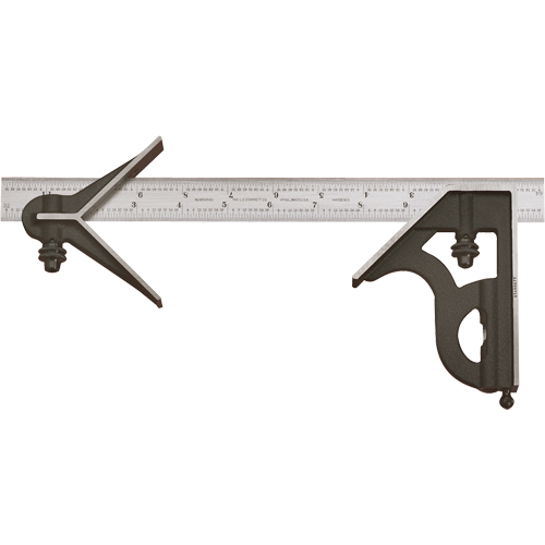 &eacute;querres mixtes &agrave; t&ecirc;te carr&eacute;e & centre - S&eacute;rie No 11HC, avec t&ecirc;te en fonte, 12" lo, 1/100" Graduations, Acier, Satin Dufferin Supply