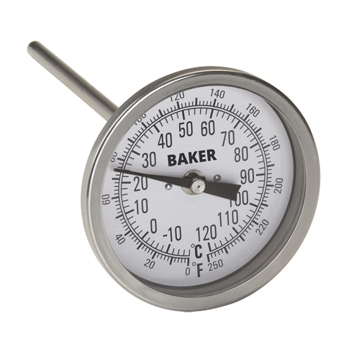 Bi-Metal Thermometers, Contact, Analogue, 0-250°F (-20-120°C) Dufferin Supply