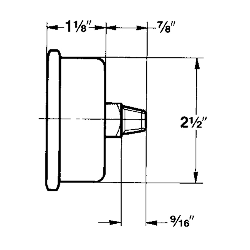 Manom&egrave;tres,  2-1/2", 30" Hg-0" Vac, Fixation inf&eacute;rieure, Analogique rempli de liquide Dufferin Supply