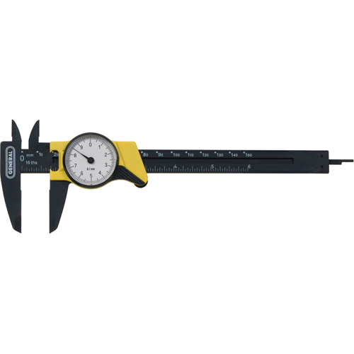 Compas m&eacute;trique &agrave; cadran, R&eacute;solution de 0,001 mm, 150 mm gamme de mesure Dufferin Supply