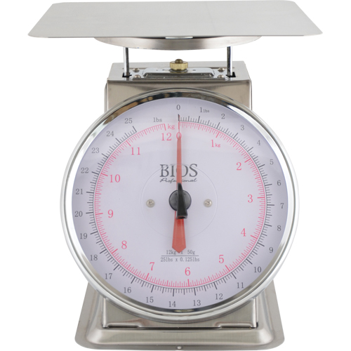 Balance &agrave; plateau sup&eacute;rieur, Capacit&eacute; 25 lb 12 kg, Graduations 0,125 lb / 50 g Dufferin Supply