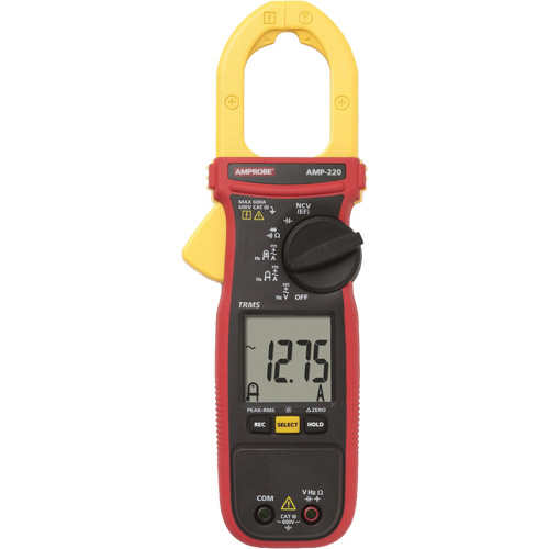 Multim&egrave;tre TRMS avec pince AMP-220, Tension c.a./c.c., Courant c.a./c.c. Dufferin Supply