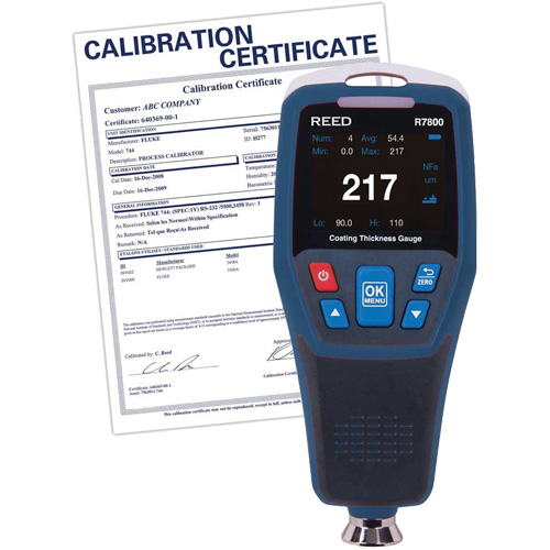Jauge d'&eacute;paisseur de rev&ecirc;tement avec certification de calibration Dufferin Supply