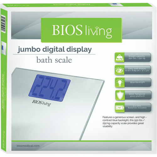 Jumbo Digital Display Scale, 550 lbs. Cap., 0.2 lbs. / 0.1 kg Graduations Dufferin Supply