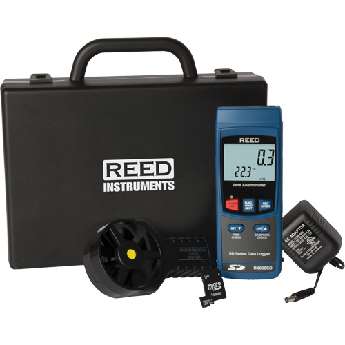 Vane Thermo-Anemometer Kit, Data Logging, 0.4 - 30.0 m/sec Air Velocity Range Dufferin Supply