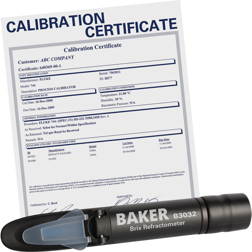 Refractometer with ISO Certificate, Analogue (Sight Glass), Br Dufferin Supply
