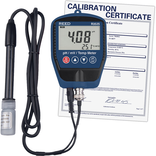 pH/mV Meter with Temperature with Calibration Certificate Dufferin Supply