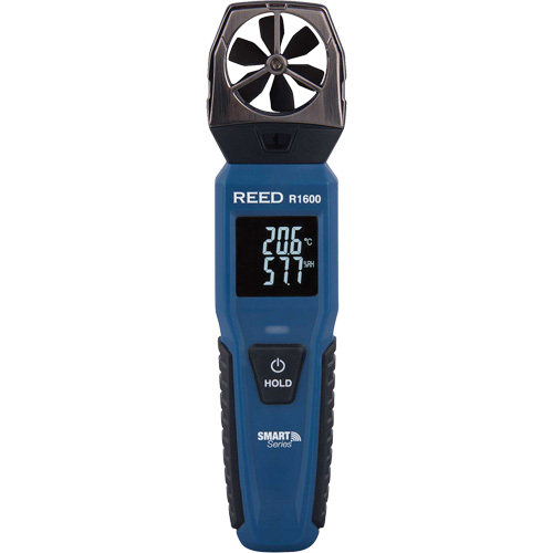 Bluetooth Smart Series Vane Anemometer, Data Logging, 0.6 - 25 m/sec/118 - 4921 ft./min/2.1 - 90 Km/hr/1.3 - 55.9 Mph Air Velocity Range Dufferin Supply