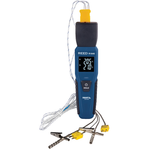 Thermom&egrave;tre &agrave; thermocouple de s&eacute;rie intelligente R1640 avec sondes pour fourneau/cong&eacute;lateur, Contact, Num&eacute;rique, 32-122°F (0-50°C) Dufferin Supply