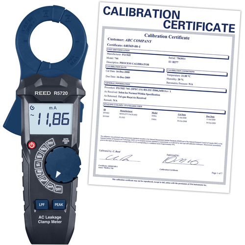 AC Leakage Clamp Meter with Calibration Certificate Dufferin Supply