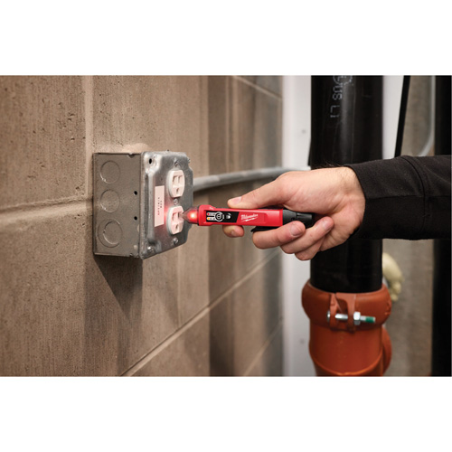 Dual Range Non-Contact Voltage Detector with LED, 12 V - 49 V/50 V - 1000 V, Display & Sound Alert Dufferin Supply