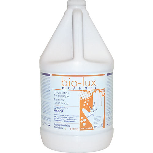 Savon liquide antimicrobien Orangel Bio-Lux , Liquide, 4 L, Parfum&eacute; Dufferin Supply
