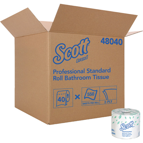 Papier hygi&eacute;nique Scott, 2 Pli, 550 Feuilles/Rouleu, Blanc Dufferin Supply