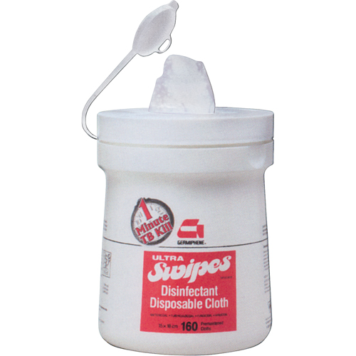 Chiffons d&eacute;sinfectants Ultra, 7" x 6", 160 lingettes Dufferin Supply
