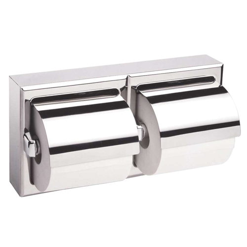 Distributeur double de papier hygi&eacute;nique avec protecteurs, Multiple Capacit&eacute; du rouleau Dufferin Supply