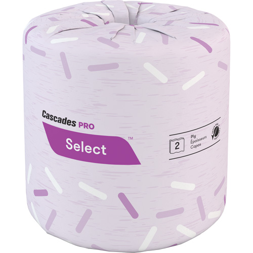 Papier hygi&eacute;nique Pro Select, 2 Pli, 500 Feuilles/Rouleu, Blanc Dufferin Supply