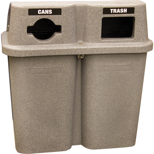 Contenants de recyclage Bullseye, Bord de rue, Plastique, 2 x 22 gal. US Dufferin Supply
