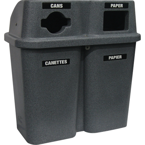 Recycling Containers Bullseye, Curbside, Plastic, 2 x 22 US gal. Dufferin Supply