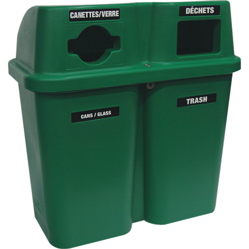 Recycling Containers Bullseye, Curbside, Plastic, 2 x 22 US gal. Dufferin Supply