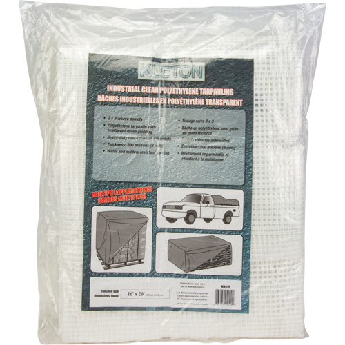 Clear Tarp, 12' x 10' x 8 mils Dufferin Supply