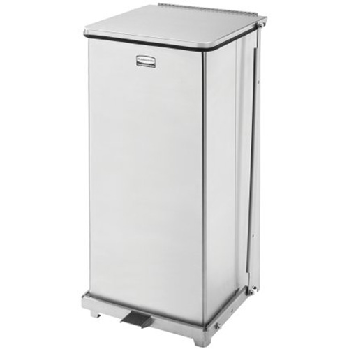 Defenders&reg; Square Step Can with Liner, Stainless Steel, 13 US gal. Capacity Dufferin Supply