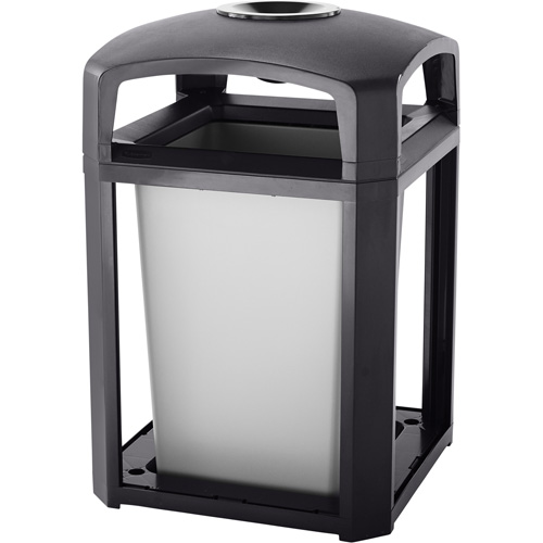 Landmark Series Waste Receptacle & Ash Tray, Plastic, 35 US gal. Capacity, 40" Height Dufferin Supply