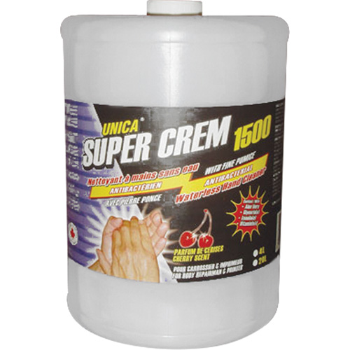 Super 1500 Waterless Hand Cleaner, Pumice, 4 L, Jug, Cherry Dufferin Supply