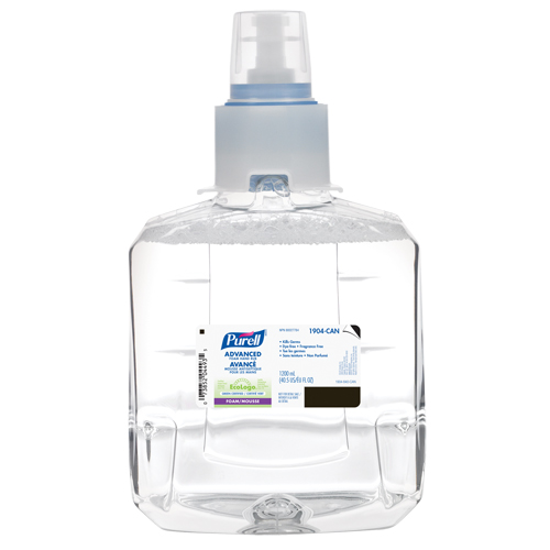 D&eacute;sinfectant pour les mains avanc&eacute; en mousse LXT-12, 1200 ml, Cartouche de recharge, 70 % alcool Dufferin Supply
