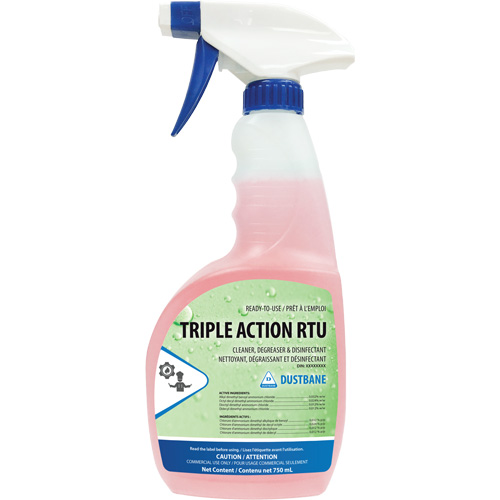 Triple Action - Cleaner, Degreaser, and Disinfectant, 750 ml, Trigger Bottle Dufferin Supply