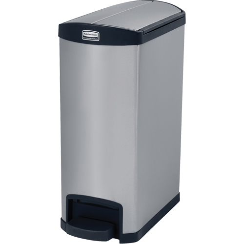 Contenant &agrave; d&eacute;chets Slim Jim , Acier inoxydable, Capacit&eacute; 13 gal. US Dufferin Supply