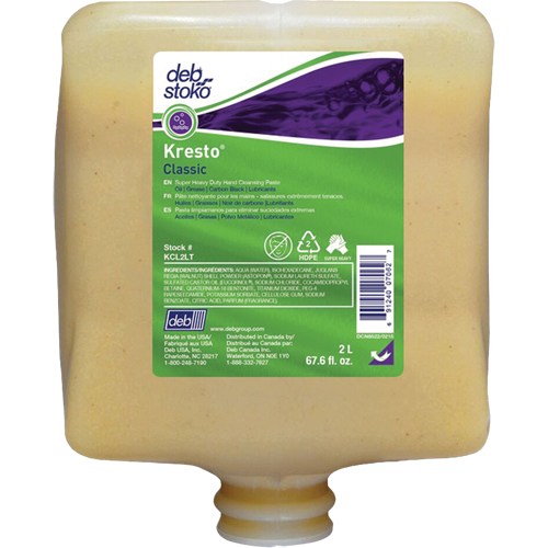 Nettoyant extra puissant pour les mains Kresto Classic, Pierre ponce, 2 L, Recharge, Parfum&eacute; Dufferin Supply