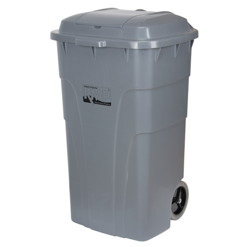 Roll Out Garbage Bin, Polyethylene, 65 US gal. Dufferin Supply