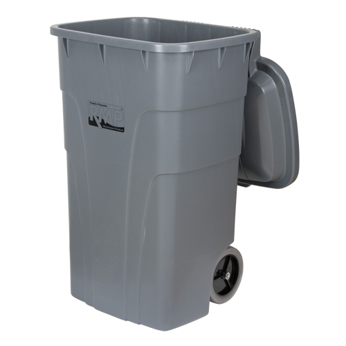 Roll Out Garbage Bin, Polyethylene, 65 US gal. Dufferin Supply