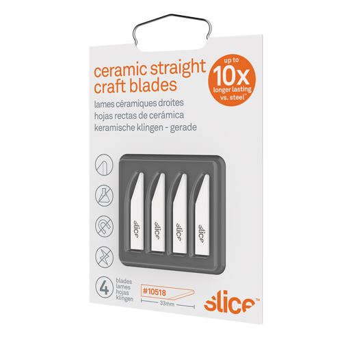 Slice Lames droites de couteau &agrave; bout arrondi en c&eacute;ramique, Style Simple Dufferin Supply